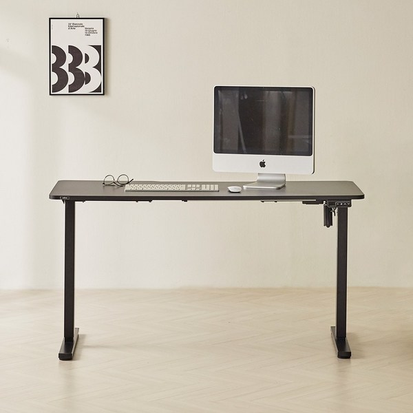  에이픽스 전동 높이조절 스탠딩 모션데스크 MD201 1400, 블랙 