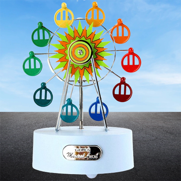 미니 페리휠 관람차 뮤직박스 산쿄 Sankyo 오르골(소)-해리포터/하울의움직이는성 유치원 어린이집 생일선물 아기 돌 출산선물 태교음악 심신치유 뮤직테라피 소품, 블루(blue)