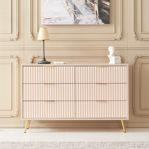 폴라 템바보드 3단 와이드 드레스룸 아기옷 서랍장 1200, 화이트