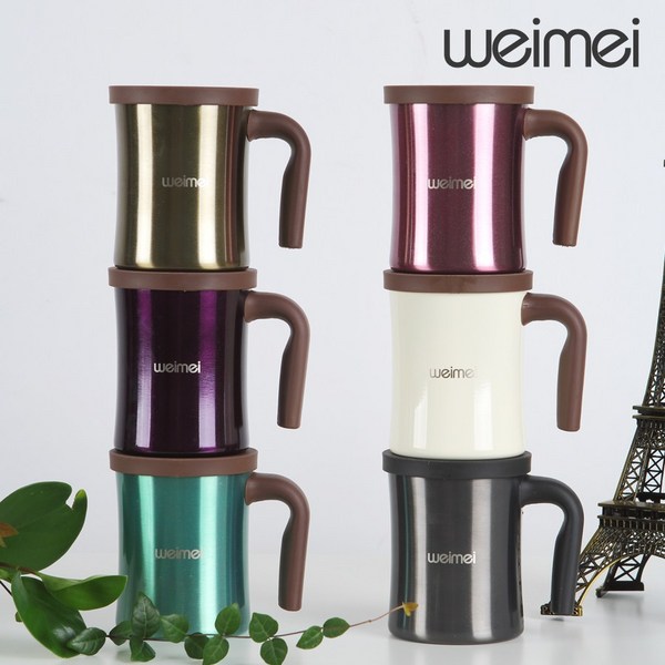  weimei 스텐머그컵, 블랙펄, 1개, 1개 