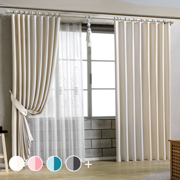  시우데코 투톤 암막커튼 / 핀형 아일렛형 