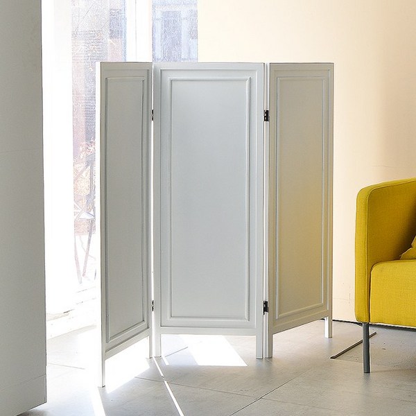  웨인스 미니 3단 파티션 인테리어 까페 칸막이 가벽, 화이트, 화이트 