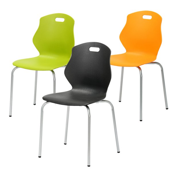 창신정밀 사무용의자 [1호]카페의자 학원의자 야외의자 인테리어의자 사무실의자, 블랙, 1개