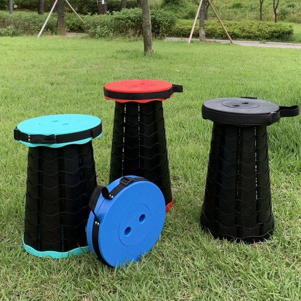 1+1 휴대용 자바라 의자 접이식 캠핑 용품 야외 간이, 1+1 휴대용 자바라 의자_그린