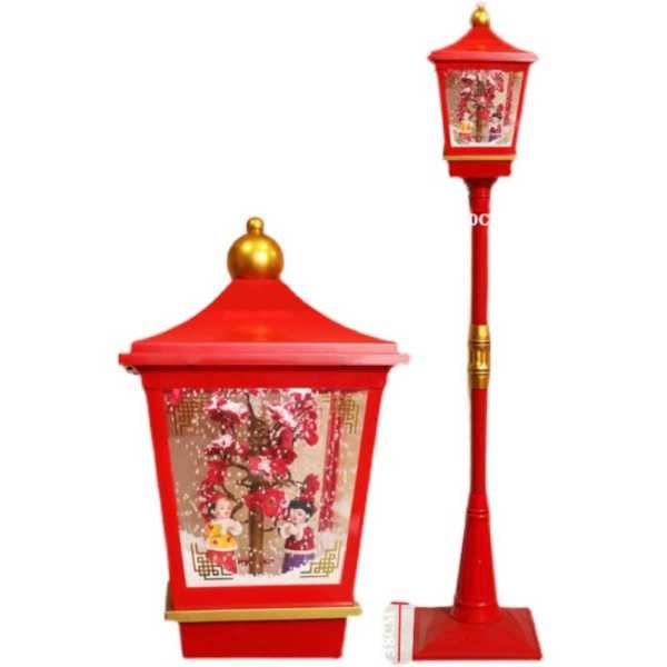  크리스마스 LED 오르골 장식 입구 스탠드 트리 멜로디, 1.9m 중국 스타일의 황금 소년 