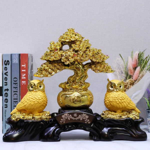  골드디자인 돈들어오는 골드도금 부엉이장식품 인테리어장식소품, 부엉이 