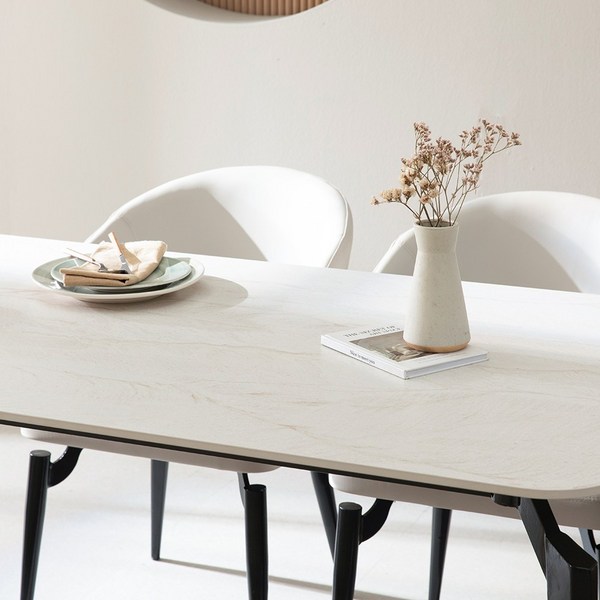 아인스미 포세린 식탁상판 1400 1800 세라믹 4인 6인 12T, 4인(1400), 무광/세라믹/스톤 베이지