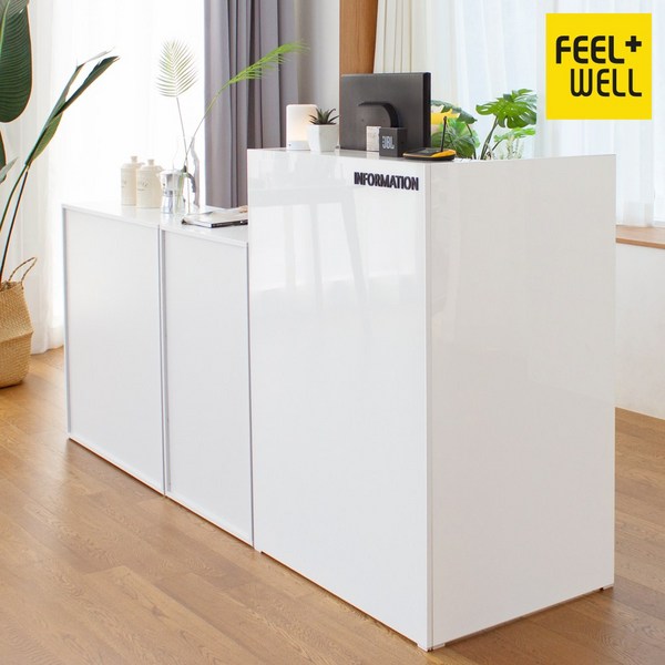  TB9867 필웰 무노 카운터 계산대 DVX 안내데스크, 화이트 