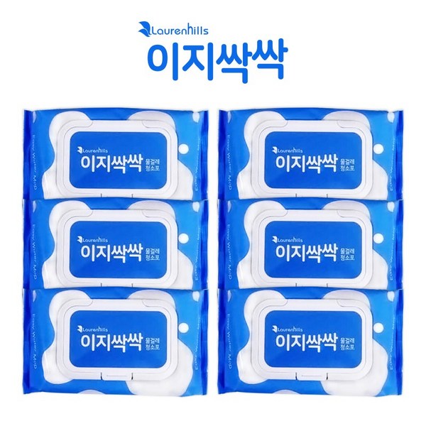  이지싹싹 물걸레 청소포 30매, 6개 