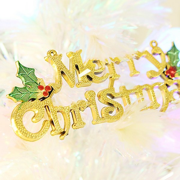 메리크리스마스 글자 로고 장식 소품 트리 인테리어, 메리크리스마스 글자로고 _ 골드, 14cm, 1개