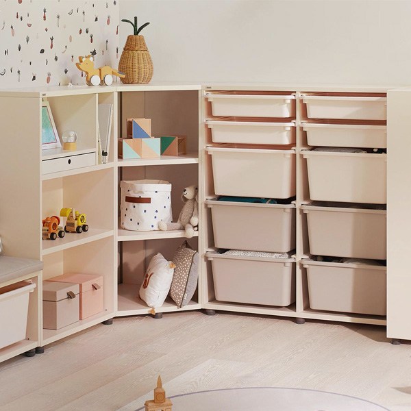  [일룸] 에디키즈 코너장 세트(코너장+책장+PL수납장), 아이보리+아이보리+그레이(IVIVGY) 