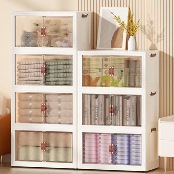 [KT알파쇼핑]리빙톤 360 이동식 폴딩 수납장 (수납장 4개 + 상판 1개 + 이동식 바퀴20개), 폴딩수납장