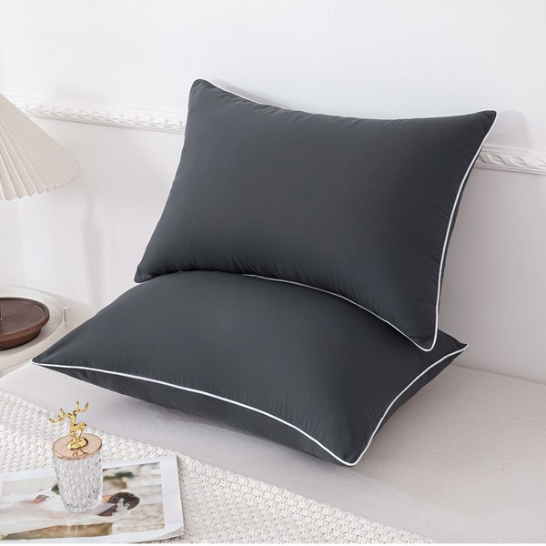 소하임 사계절 베이직 통세탁 베개 2p, 2개, 챠콜그레이