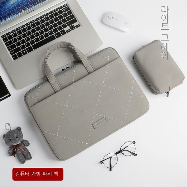 예쁜 노트북 가방 파우치 LG 그램 삼성 갤럭시 북, 멜란지그레이