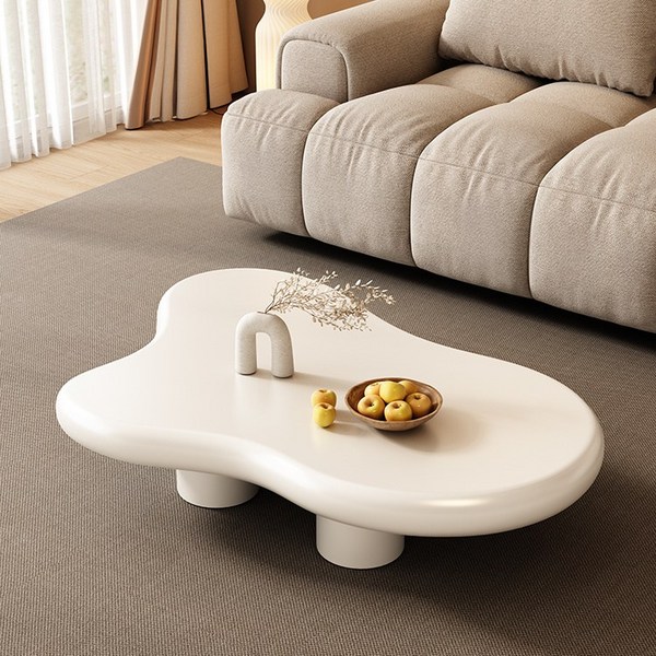 구름 테이블 화이트 소파 디자인 북유럽 거실, 크림