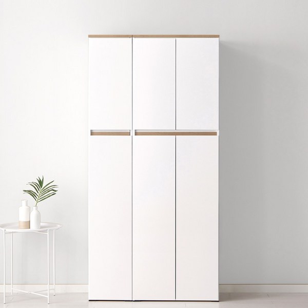 바로방가구 히트 1800 주방 틈새장 부엌 수납장 세트 김치냉장고자리수납장, 오크