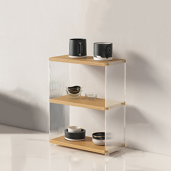  퍼니제이 템바보드 컵 선반 정리대, 베이지 