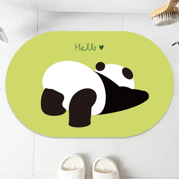 블루선 빨아쓰는 논슬립 규조토 발매트, 씰룩쌜룩 판다