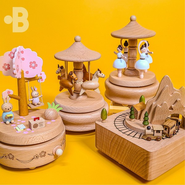  본디자인랩 우드 오르골, 화이트 발레리나 