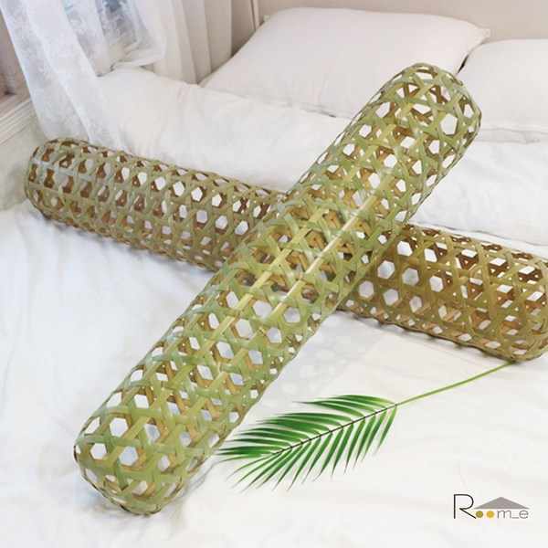  [루메] 천연대나무 죽부인 중 대 밤부베개 대베개 통풍베개, 대나무 속대 색 
