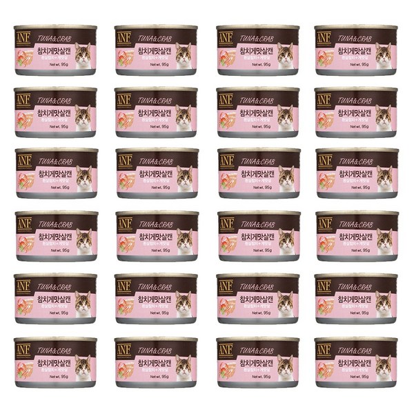  ANF 고양이 간식캔 95g 6종, 참치게맛살캔 95g 24개 