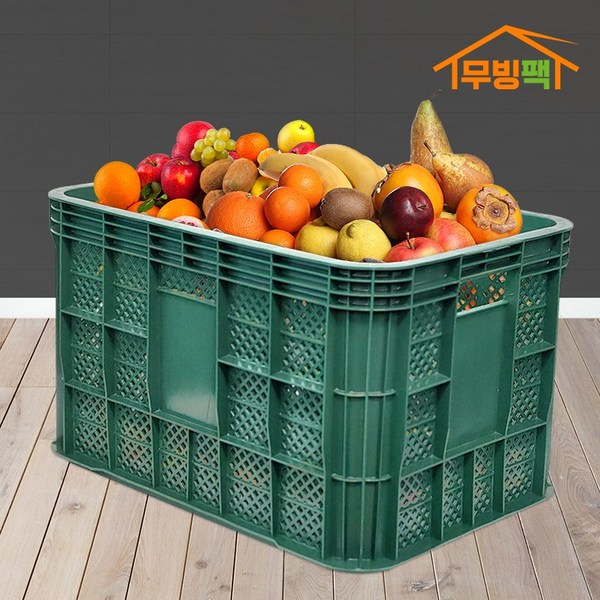  사각 상자 과일박스 농산물상자 과일바구니 운반상자 사과 플라스틱상자 운반6호 과수원, 과일상자(48리터), 1개 