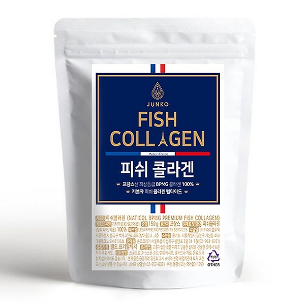 준코 프랑스 저분자 피쉬 콜라겐 펩타이드 분말, 150g, 1개