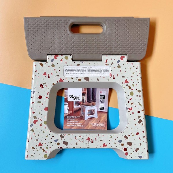 스페인 Vigar 플라스틱 의자 접이식 폴딩 스툴 휴대용 발판 간이 가정용 야외, 18. (27cm), 1개