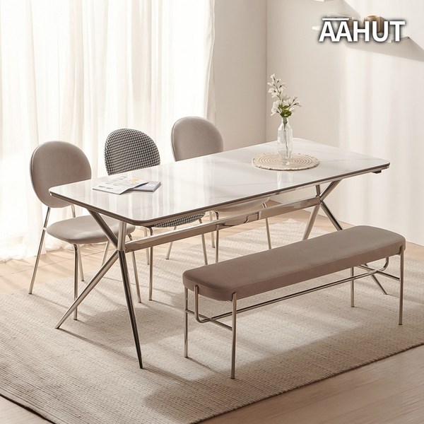 양면 세라믹식탁 6인용 4인용 식탁세트 코스트코 식탁, 01. 웬디 식탁의자_아이보리 1+1