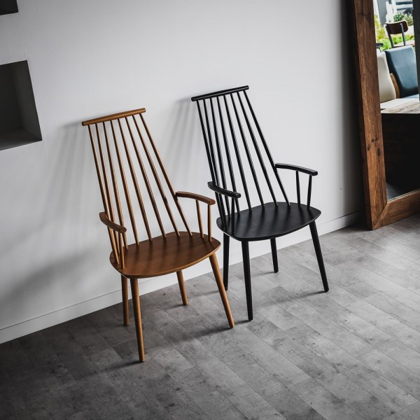  [큰바다가구점] 편안하고 폼나는 / J110 비치원목 라운지 암체어, 색:블랙, 1개 