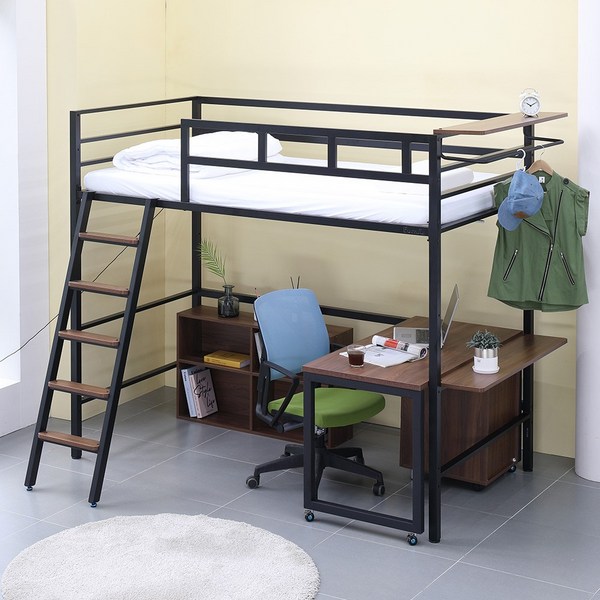  성인벙커침대 학생침대 공간활용 퍼니엘 북카페벙커, 화이트 