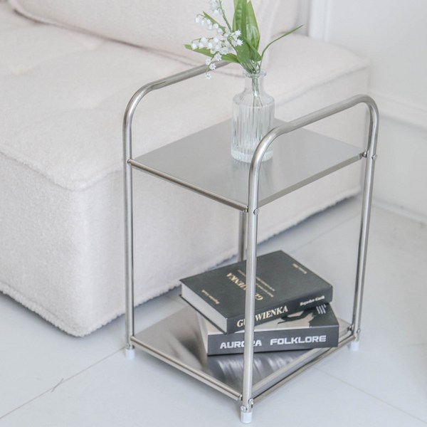 글로파이 침대 거실 쇼파 이동식 사이드테이블 스테인레스 미드센츄리