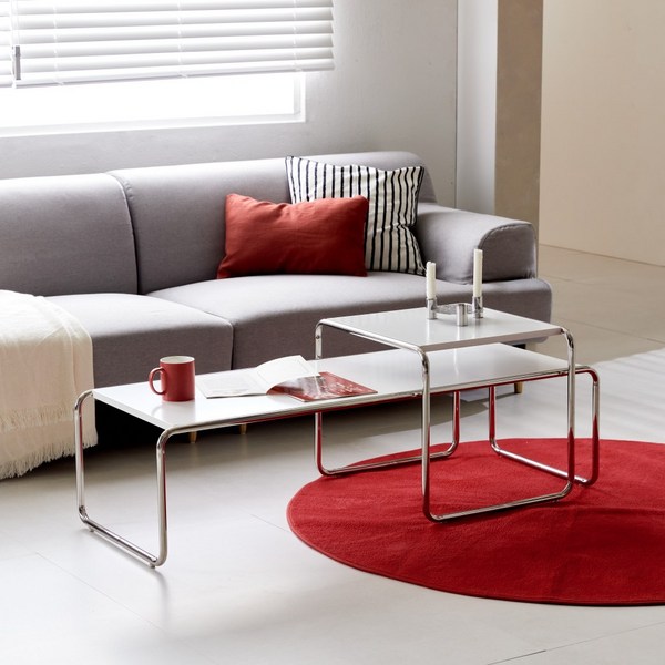 헤즈로 미카엘 미드센츄리 디자인 철제 모듈 좌식 거실 소파 테이블 좌탁