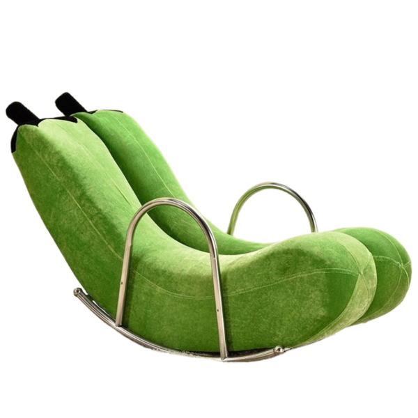 Montheria 흔들의자 패션 바나나 1인용쇼파 캐주얼 릴렉스 C395-16, 프리미엄 원단, 녹색, 1개