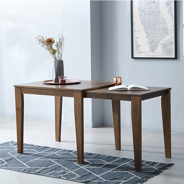 베스트리빙 공간활용에 용이한 베라 슬라이딩 확장형 원목 식탁 테이블 단품/의자미포함 4colors, 월넛