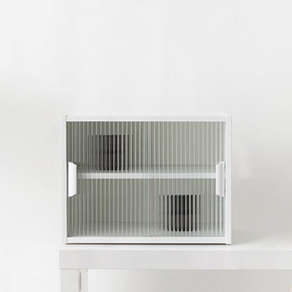  마켓뷰티 FIKK 2문 미니수납장 450, 화이트 