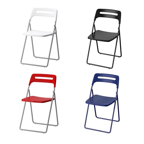 이케아 NISSE 접이식 의자, 다크블루, 1개