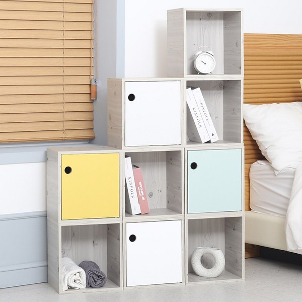 리드디 오픈형 도어형 우드 공간박스, 네추럴-오픈형