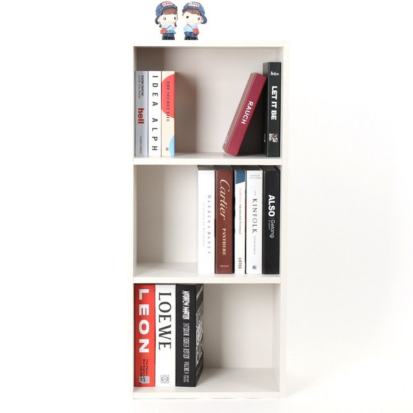  모던 3단 400 책장, 크림화이트 