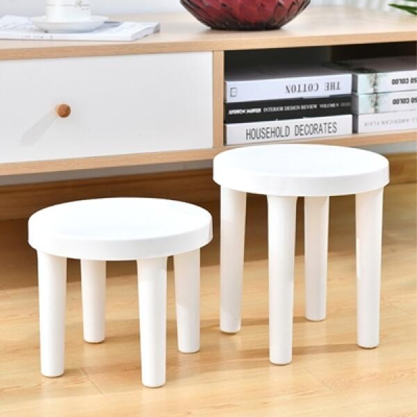  아트박스/미스터고물상 모던화이트미니스툴, 퓨어화이트원형 
