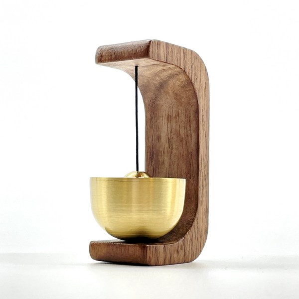  PPFM 원목 문종 자석 도어벨 현관문 출입문 미니종, 월넛 