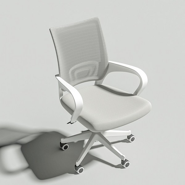  BMKC 클린체어 메쉬 사무용 의자 회의실 강의실 학생 공부 책상 의자, 라이트 그레이 