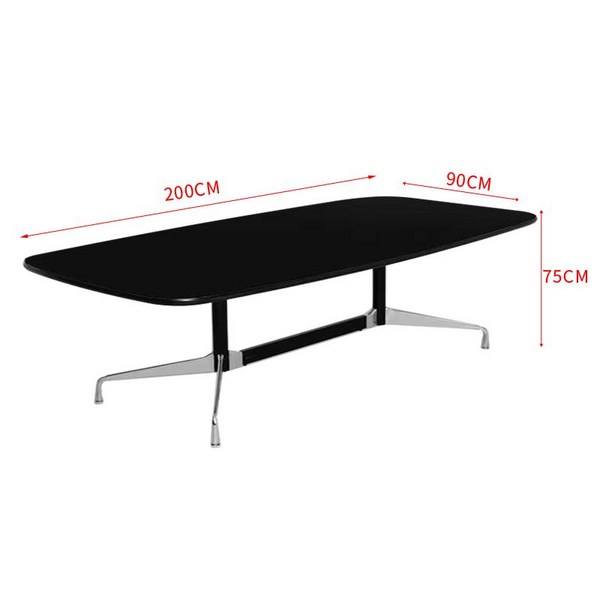 허먼밀러 오마주 임스 테이블 다이닝 사무실 식탁 사무용, 올 블랙 데스크탑 200x90x75cm