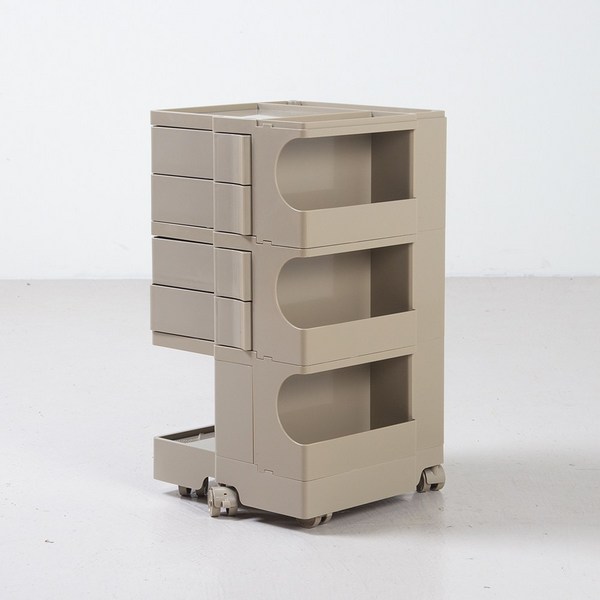 보비 4단 회전서랍 이동식 트롤리, 웜그레이