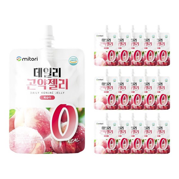 미토리 데일리 곤약젤리 제로칼로리 복숭아맛, 10개, 150ml