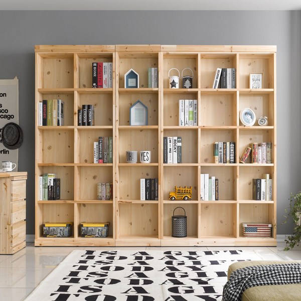 피카소 원목책장(24T) 서재 연구실 거실 아이방 공부방 5단책장 삼나무책장, 피카소 책장 24T 450