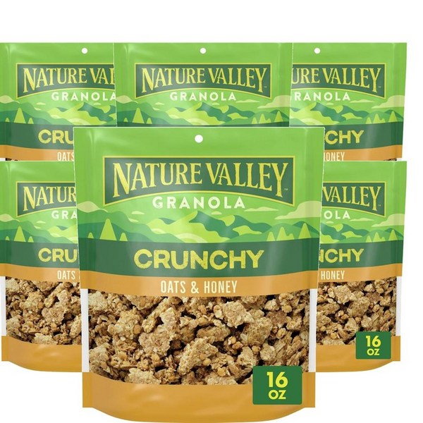 Nature Valley 크런치 허니 오트 그래놀라 453g x6팩, 470g, 6개