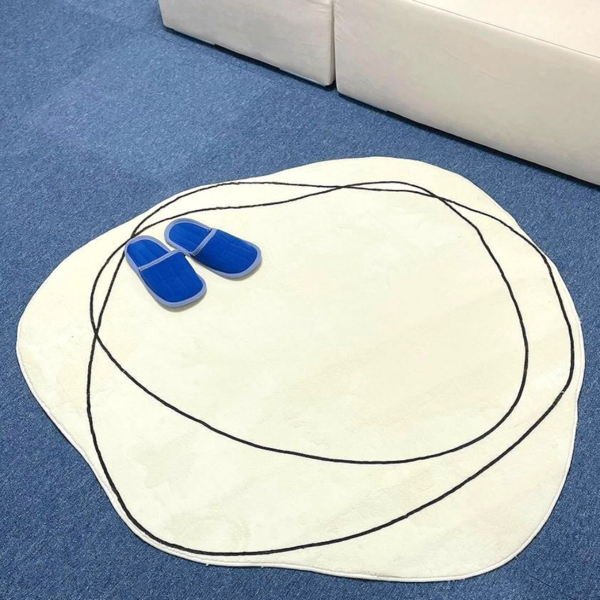  원형 러그 카페트 미니 식탁 포인트 러그 디자인 사계절 거실카페트 floor rug 