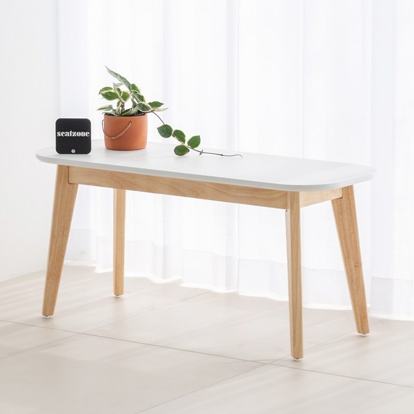 싯존 국산 원목벤치 2인용 식탁의자 카페테이블 의자 1000, 화이트