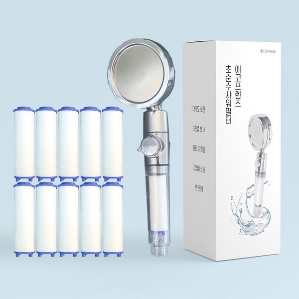 초순수 고급형 필터샤워기1개+리필필터10개외 필터모음전, 1.A고급형샤워기1개+리필필터10개